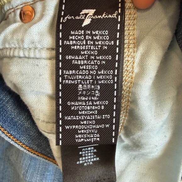 7 For All Mankind Jeans Women's Size 28 Blue Josefina Boyfriend Cut Button Fly - Picture 7 of 13